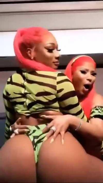 Feeling up and enjoying Megan Thee Stallion's ass jiggle [gfy]