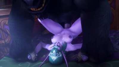 Tyrande getting plowed (noname55) [World of Warcraft]