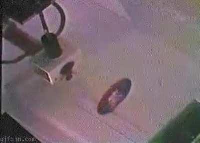 This is what happens when two perfect smoke rings collide