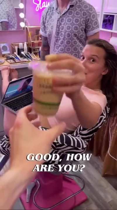 Millie Getting Coffee in her Trailer (Stranger Things)