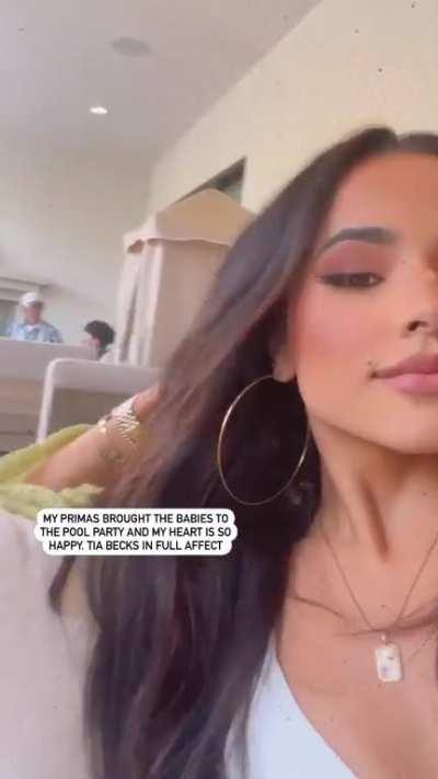 Becky at a pool party