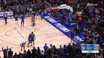 [Highlight] Final possession of the Warriors - Pistons game