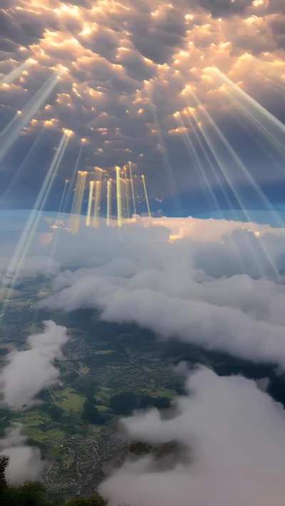 Wonderful view from above the clouds