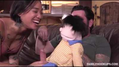 Blowjob For A Puppet