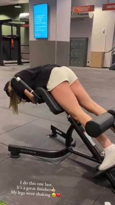 She is working on that tiny ass