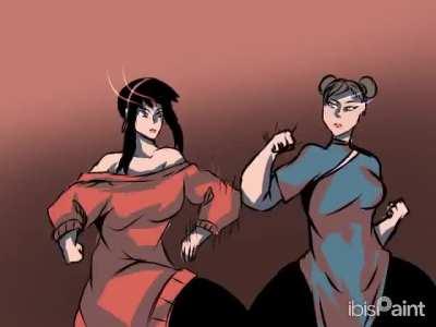 Animation fan art - Chun li vs Yor