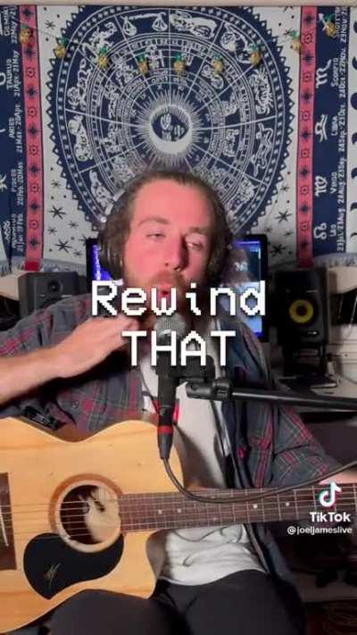 Performing well - known songs backwards and replaying forward