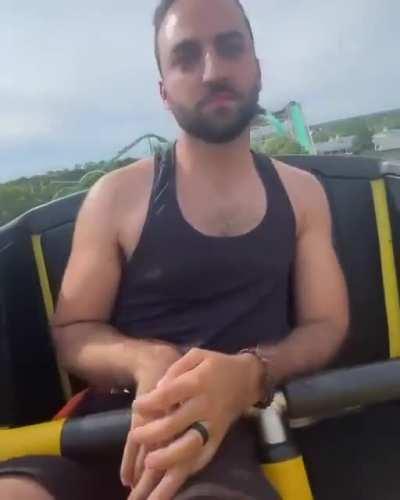 To impress this guy with amusement park rides