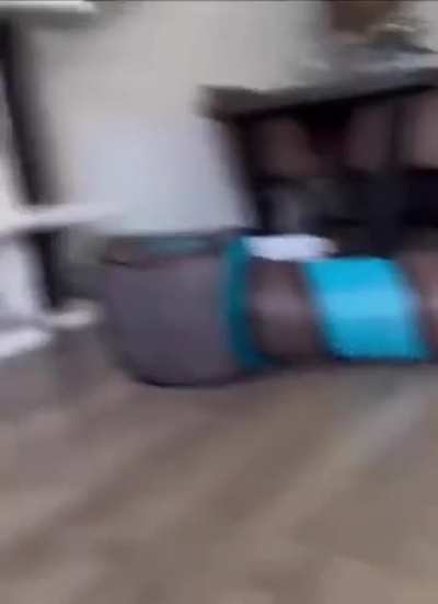 Of all the places to sleep, he chooses that !