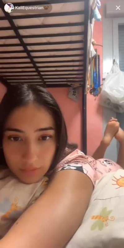Cute spanish girl shows her soles