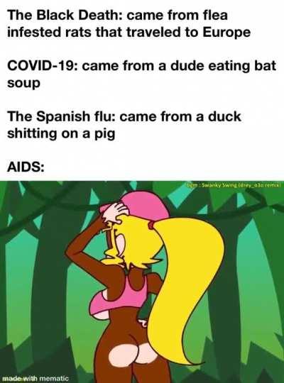 Umm ackchyually it was the consumption of bush meat that caused it