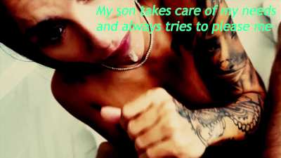 A good son takes care of his mom