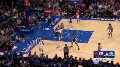 [Highlight] Torrey Craig sends PJ Tucker flying but can't complete the play with a make