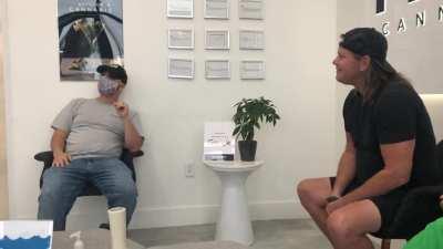 Anti maskers heckle mask wearers in fluent dispensary in fort Myers Florida