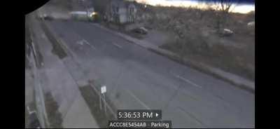 Cadillac slams into bus