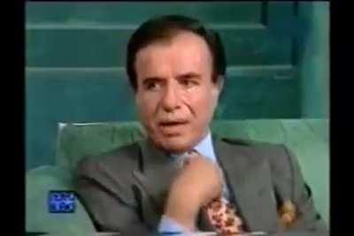 Carlos Saúl Menem sobre la honestidad, la moral y la ética