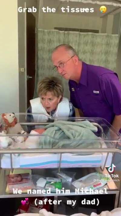 When he realizes that his grandchild is named after him 🥲