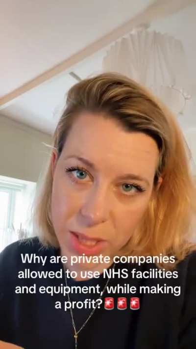 Private companies using NHS facilities. 