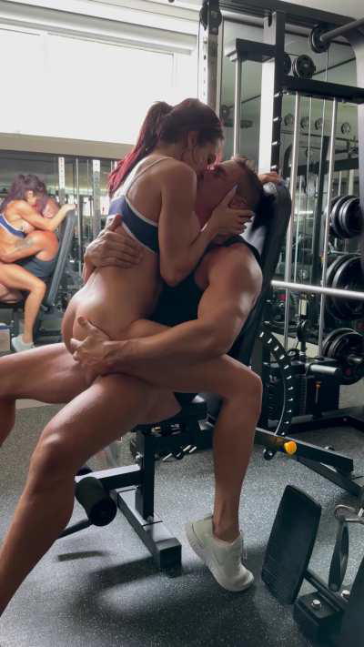 Ride him and kiss him.