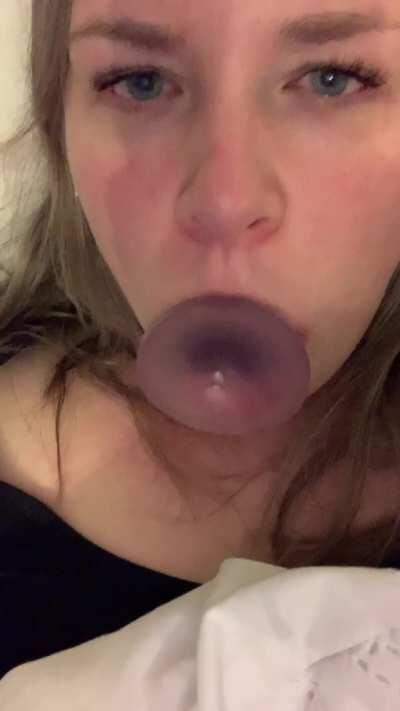 made my own.. with a dildo and self control