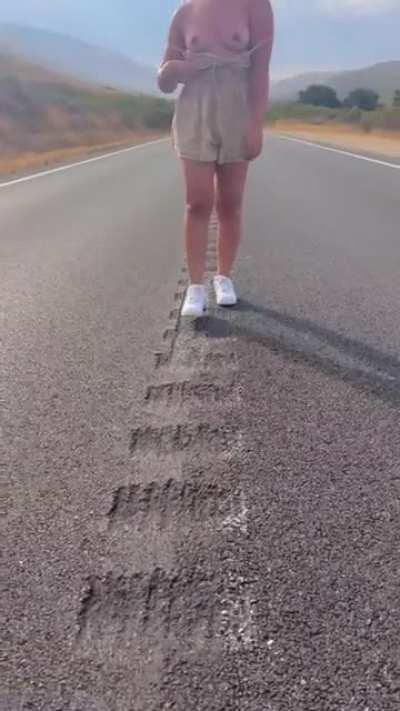 The cars came around faster than I thought [gif]