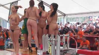 Naked girls at the festival