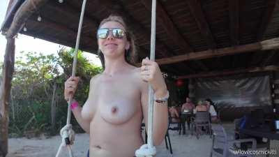 The best way to enjoy the beach :) 