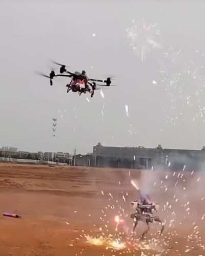 Drone-helicopter: The Decisive Battle for the Robo-Dog