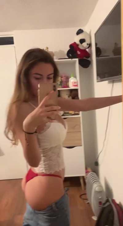 I admit, I love making it jiggle when I walk past men 😊