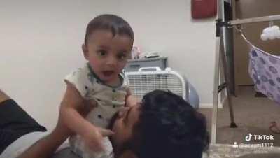 Poor dad, wait for it.