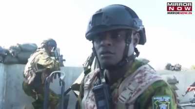 Kenyan troops fighting against G9 gang members in Haiti