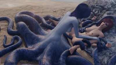 S-tier scylla animation (female) by monster_sam