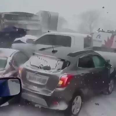 Speeding in a blizzard