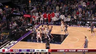 [Highlight] Onyeka Okongwu has a block party with 15 seconds left to ice the game versus the Kings