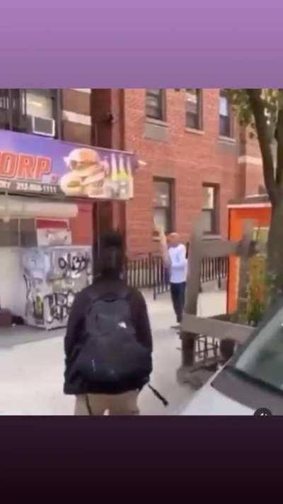 Woman with big stick gets cartoon thumped with 2x4