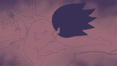 Hex Maniac having some ghostly fun!