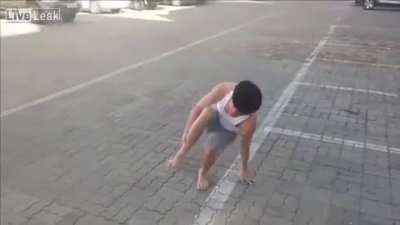 Chinese dude playing with his life