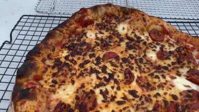 Pepperoni double cheese coming out hot!