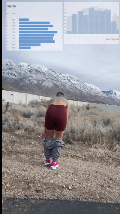 When you finish the warm up and the layers need to come off