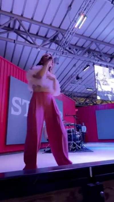 Front row view from College Station of Sydney dancing & singing (April 2023)