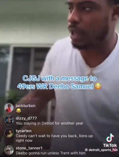 CJ is ready for some Deebo
