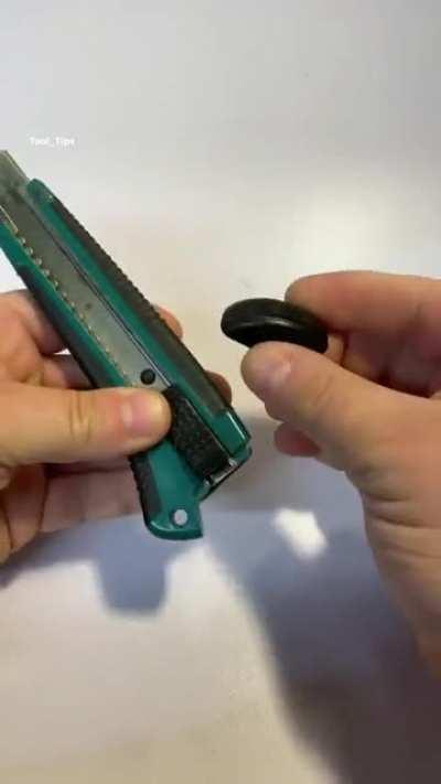 Today I learned the end of a box cutter can be used to break off a section of the blade.