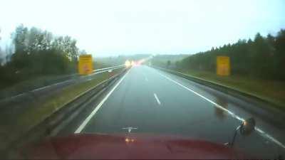 Brake failure + Rain = Crash