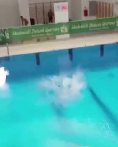 Next time wear a swim cap. . . because that's how you get pregnant!