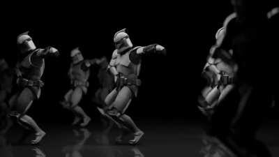 The clones after demolishing the droids on Geonosis for 10th time in a row