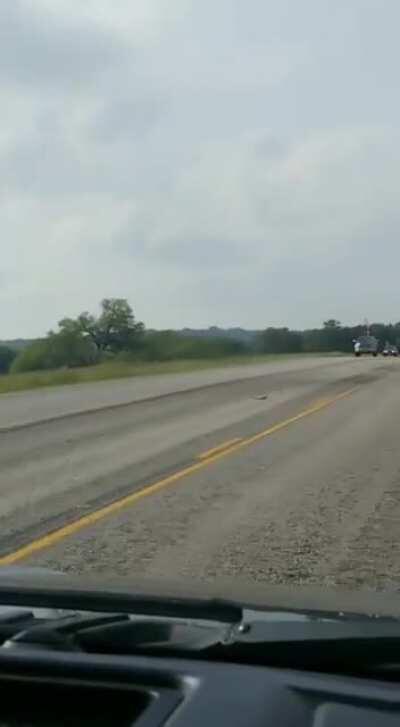 Boerne, TX this morning - this went on in waves for at least 10 minutes after the video ended. There were hundreds.