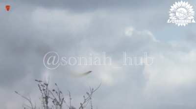 The Ukrainian Armed Forces carried out a MiG-29 airstrike using a JDAM aerial bomb on a dugout with Russian soldiers. April 2025, Zaporizhia region.