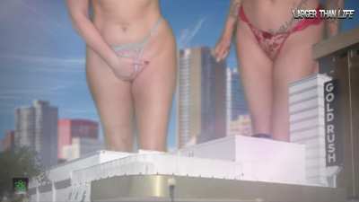 Bri and Danielle Maye giantess growth competition 🤯