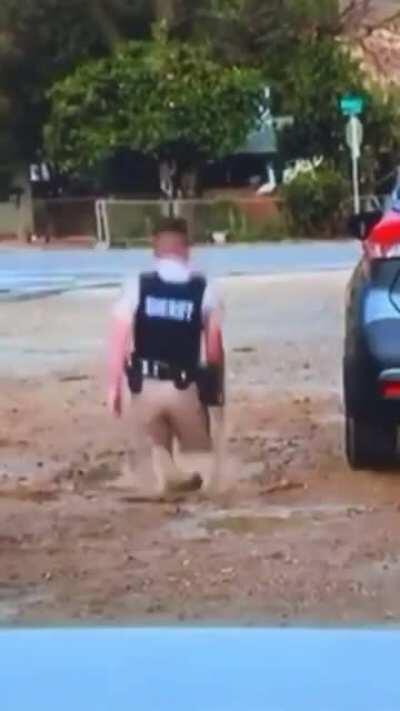 WCGW stepping in a puddle