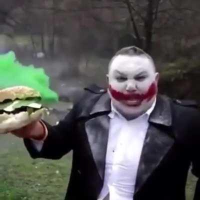 Crazy hamburger with sad ending